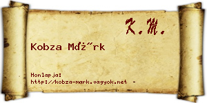 Kobza Márk névjegykártya