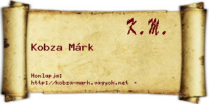 Kobza Márk névjegykártya