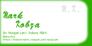 mark kobza business card
