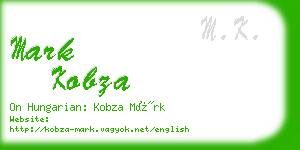 mark kobza business card